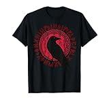 Odin Ravens Huginn & Muninn VEGVISIR TShirt Vikings Myth Tee T-Shirt
