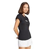 adidas Women's Essentials Linear Cotton T-Shirt, Black/White