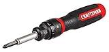 CRAFTSMAN Ratcheting Screwdriver, SpeedDrive, 2” Double Ended Bits Included, Handle Holds Up To 6 Bits (CMHT68129)