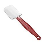 Rubbermaid Commercial Products High Heat Resistant Silicone Heavy Duty Spatula/Food Scraper, 9.5-Inch, 500°F Heat Resistant, Red Handle, for Baking/Cooking/Mixing, Commercial Dishwasher Safe