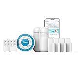 Hapippofa Alarm System for Home Security,9 Pieces Smart WiFi Door Alarm System with APP Alert,Window Motion Sensor Alarm,Remote Control, Loud Siren,Compatible with Alexa