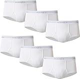 Hanes Ultimate Men's 6-Pack Classics Full-Cut Brief, White, X-Lage