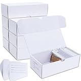 Leyzan Trading-Card Storage Box, 8-Pack • 400 Count Corrugated Cardboard Storage Box with dividers & labels for TCG/Magic/Mtg storage and Collection, Horizontal