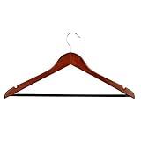 Honey-Can-Do No Slip Wooden Coat Hangers, Cherry Wood, 24-Pack