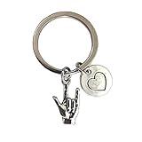 Sign Language Key Ring/Keychain/Zipper Pull - Sign Language Keychain - I Love You Sign Language - ASL Keychain - Signing Keychain