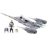 STAR WARS Epic Hero Series The Mandalorian's N-1 Starfighter Ship, 4-Inch Scale Grogu & Mandalorian Action Figures, Toys for Boys & Girls Ages 4+