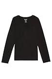 French Toast girls Long Sleeve Crewneck Tee T Shirt, Black, 4 US