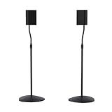 SANUS Speaker Stands Pair - Adjustable Height Speaker Stands for Satellite & Bookshelf Speakers up to 3.5lbs - Tool-Free Adjustment & Easy DIY Assembly