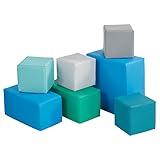 ECR4Kids SoftZone Toddler Foam Building Blocks, Foam Playset, Contemporary, 7-Piece