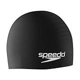 Speedo Unisex-Adult Swim Cap Silicone, Speedo Black, One Size