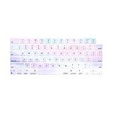 MOSISO Keyboard Cover Skin Compatible with MacBook Air 15 inch M3 A3114 M2 A2941/Air 13.6 A3113 A2681/Pro 14/16 M4 M3 M2 M1, Colorful Clouds