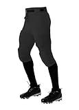 Alleson Athletic Boys Premium Football Pants for Youth, Ideal for Practice and Game Day, Black, Medium