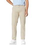 Amazon Essentials Men's Slim-Fit Wrinkle-Resistant Flat-Front Chino Pant, Khaki Brown, 34W x 32L