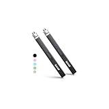 2 PCS Long Lighter, Candle Lighters Electric Lighter, Rechargeable Arc with LED Display, Lighters for Candle Aromatherapy Camping BBQ Gas Stoves-Deep Black