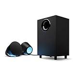 Logitech G560 PC Gaming Speaker System with 7.1 DTS:X Ultra Surround Sound, Game based LIGHTSYNC RGB, Two Speakers and Subwoofer, Bluetooth, USB, Immersive Gaming Experience - Black