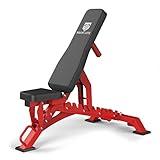 Major Fitness Weight Bench - 1300LBS Weight Capacity and 36 Adjustable Positions Strength Training Bench for Garage and Home Gym Workouts (Red)