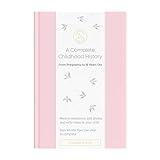 Promptly Journals, A Complete Childhood History: From Pregnancy to 18 Years Old (Blush Pink, Leatherette) | Baby Book and Pregnancy Journal | Baby Memory Book