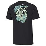 HUK Men's Standard Fishing Graphic Tee, Performance Short Sleeve, Quick-Dry, Sails N Tales-Black