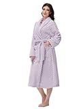 Yurhap Premium Robes for Women - Super Soft Cozy Fleece Womens Robe Plush Long Bathrobe