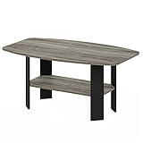 Furinno Simple Design Coffee Table, French Oak Grey/Black