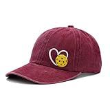 MINYJHZ Pickleball Hat, Pickleball Gifts with Box, Adjustable Embroidered Heart Pickleball Baseball Cap for Women Men