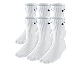 Nike Boys Crew White Sock 6 pr. 5Y-7Y