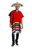 Rubies Costumes Poncho and Hat Adult Sized, Red, Standard US for Themed Parties and Halloween