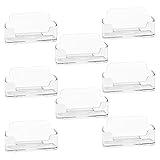 8 Pack Acrylic Business Card Holder for Desk, Clear Plastic Business Cards Display Holders Stand, Fits 30-50 Business Cards