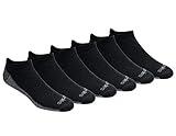 Dickies Men's Dri-Tech Moisture Control No Show Socks, Available in M-XXL (6, 12, Black (6 Pairs), XX-Large