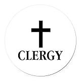 CafePress Christian Clergy 5.5" Round Car Magnet Magnetic Bumper Display