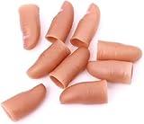 Jinshining 5 Pcs Hard Thumb Tip Finger Fake Magic Tool,Tricks Close up Magic Appear Vanish Magic Fake Finger Trick Prop for Magicians Accessories,Magic Kits and Accessories