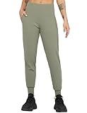 Dragon Fit Joggers for Women with Pockets,High Waist Workout Yoga Tapered Sweatpants Women's Lounge Pants Grey Green