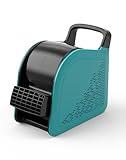 Blower Fan for Drying Cooling and Ventilating, Air Mover for Home Garage Workshop and Job Site Use, Air Mover Blower Fan with 185° Rotation, 3 Speeds, 2 AC Outlets, Blue