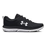 Under Armour Women's Charged Assert 10, (001) Black/Black/White, 9, US