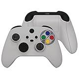 eXtremeRate Full Set Shell Buttons for Xbox Series X & S Controller, SFC SNES Classic EU Style Replacement Side Rails Grips Front Back Cover for Xbox Core Wireless Controller [Controller Excluded]