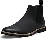 Vostey Chelsea Boots Men Casual Dress Boots Black Ankle Classic Slip on Boots for Men(BMY8043A blacknubuck 10.5)