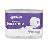 Amazon Basics Soft and Strong 2-Ply Toilet Paper, 6 Ultra Rolls = 24 Regular Rolls, Unscented, 340 Sheet (6 Rolls)