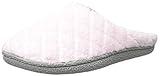 Dearfoams Women’s Quilted Terry Clog Mule Slipper - Padded Slip-Ons with Skid-Resistant Rubber Outsole