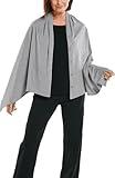 Coolibar UPF 50+ Women's Revilla Convertible Sun Wrap - Sun Protective (One Size- Heather Grey)
