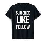 Social Media Subscribe Like Follow Share Comment Content T-Shirt