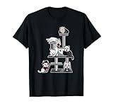 Funny Horror Movie Cats Playing On Cat Tree Men Women T-Shirt