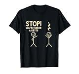 StrikeAChordClothing Co. Stop You're Under Arrest Funny Music Notation Theory Joke Unisex T-Shirt - Black, Small