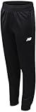 New Balance Boys’ Sweatpants - Active Performance Tricot Jogger Pants with Pockets - Boys Activewear Joggers (8-20), Size 10-12, Dark Black