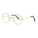 Big Mo's Toys Gold Rimmed Round Costume Glasses - 1 Pair