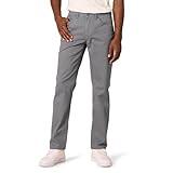 Amazon Essentials Men's Straight-Fit 5-Pocket Stretch Twill Pant, Dark Grey, 36W x 32L