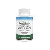 Real Herbs Stinging Nettle Root Extract 7500mg (750mg of 10:1 Extract) – Vegetarian Friendly, Non-GMO, Gluten-Free – Supports Prostate & Urinary Health – 100 Capsules