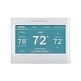 Honeywell Home Smart Color Wi-Fi Programmable Touch Screen Thermostat, Energy Star, Alexa Ready, White - C-Wire Required, Not Compatible with Line Volt Heating, RTH9600WF