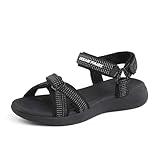 DREAM PAIRS Women's Sport Athletic Sandals Outdoor Hiking Sandals,Size 8,Black,QDL19001L