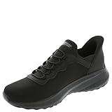 Skechers Men's Hands Free Slip-ins Bobs Squad Chaos-Daily Hype Sneaker, Black/Black, 10.5