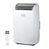 BLACK+DECKER Portable Air Conditioner with Heat, 14,000 BTU with 12,000 BTU Heating for Rooms Up To 700 Sq. Ft., Portable AC with Follow Me Remote Control, BPT10HWTB, White